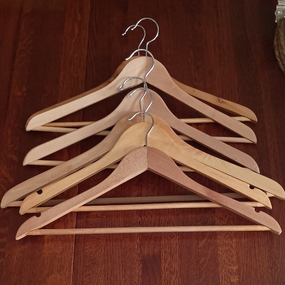 Other - Bundle of 6 Wooden Suit Clothes Hangers